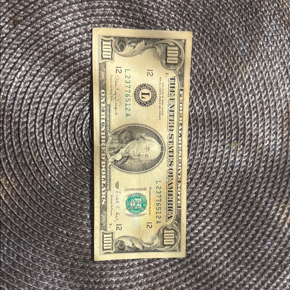 Vintage $100 Bill
